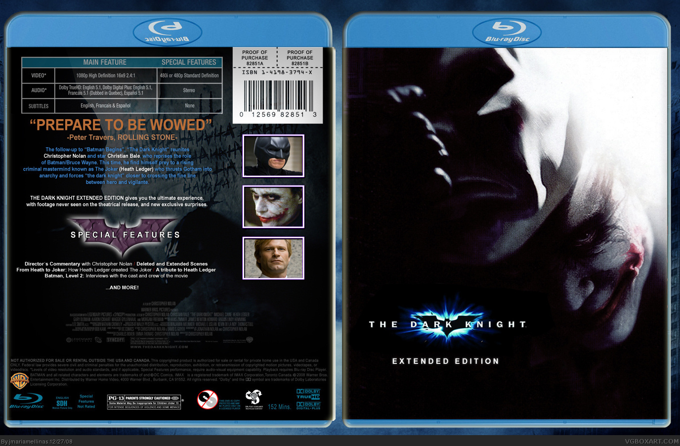 The Dark Knight Extended Edition box cover