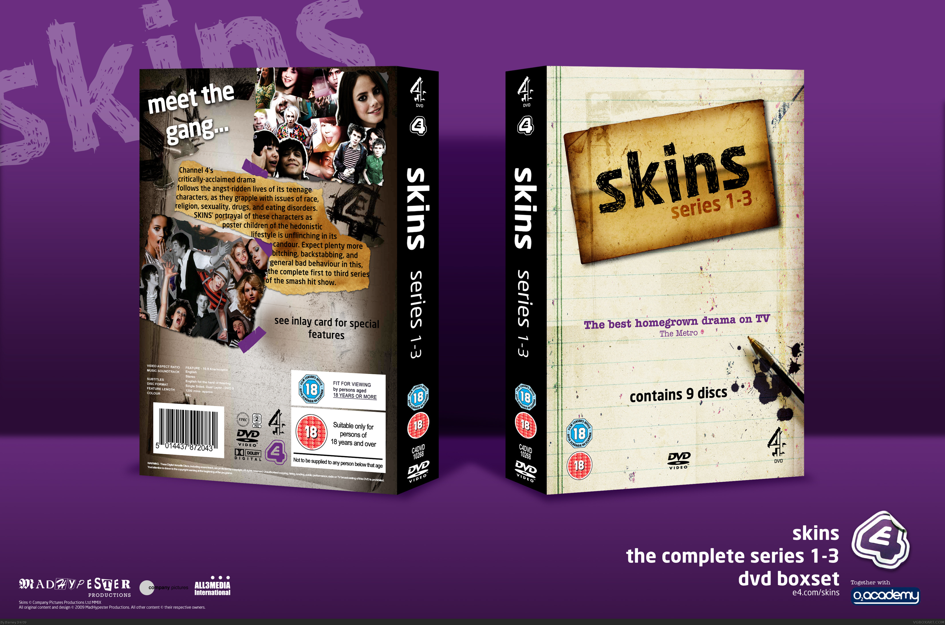 Skins - Complete Series 1-3 box cover
