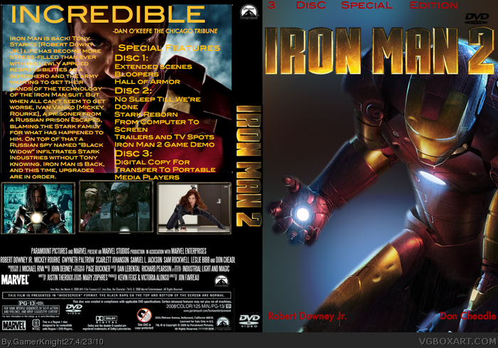 Iron Man 2 box art cover