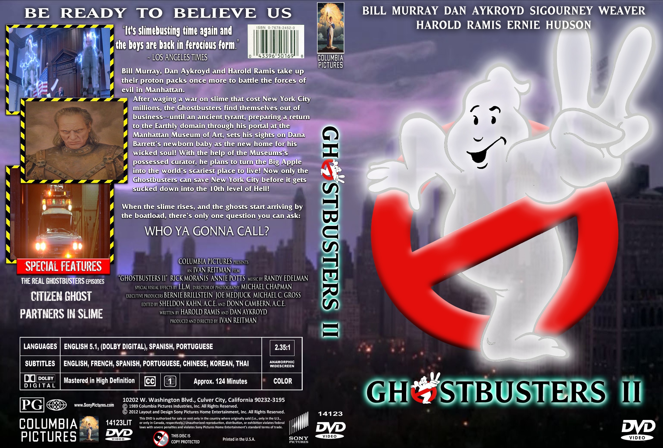 Ghostbusters II box cover