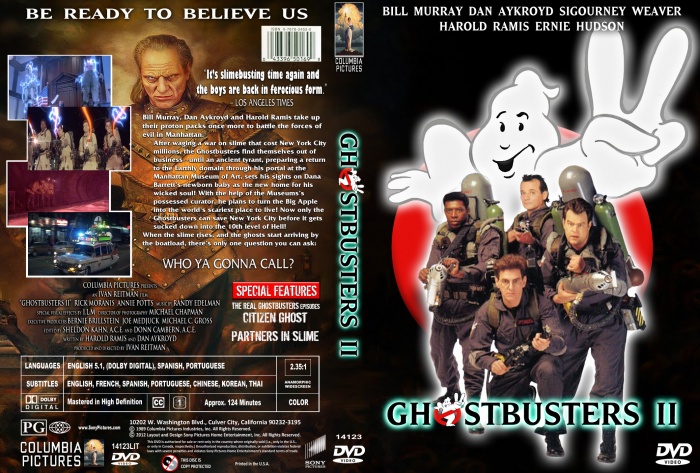 Ghostbusters II box art cover