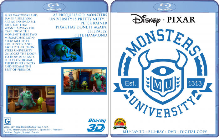 Monsters University box art cover