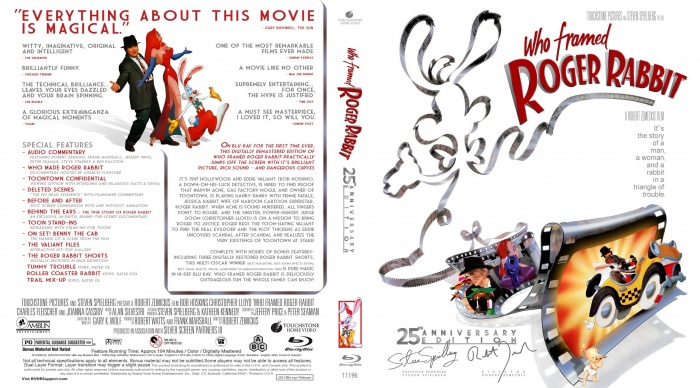 Who Framed Roger Rabbit 25th Anniversary box art cover