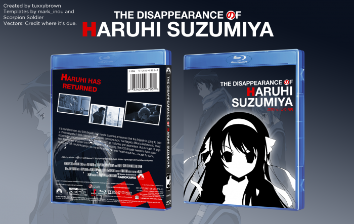The Disappearance of Haruhi Suzumiya box art cover