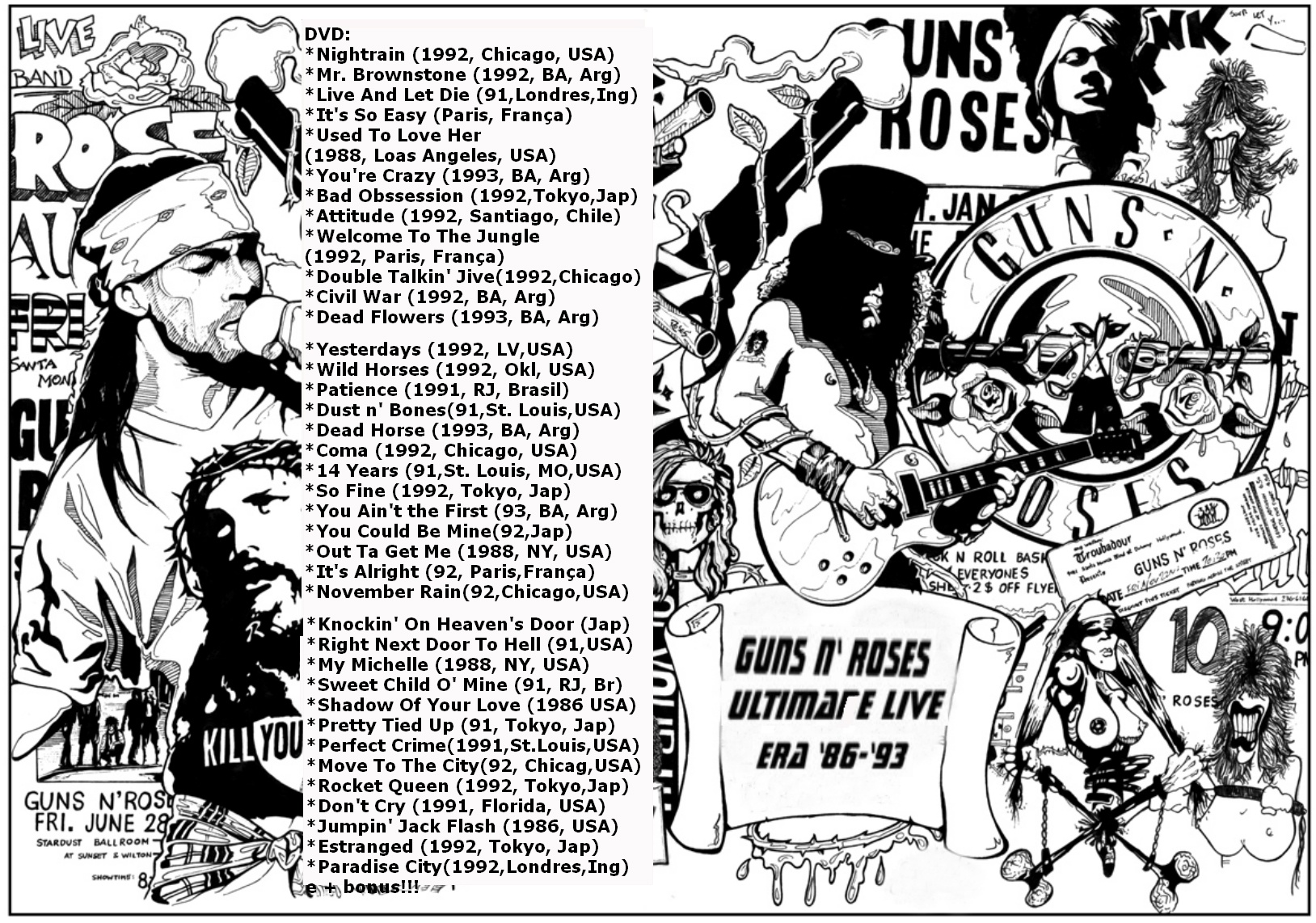 Guns N Roses: Ultimate Live Era '86 - ' 93 box cover
