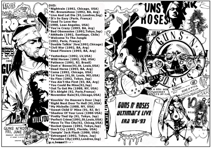 Guns N Roses: Ultimate Live Era '86 - ' 93 box art cover