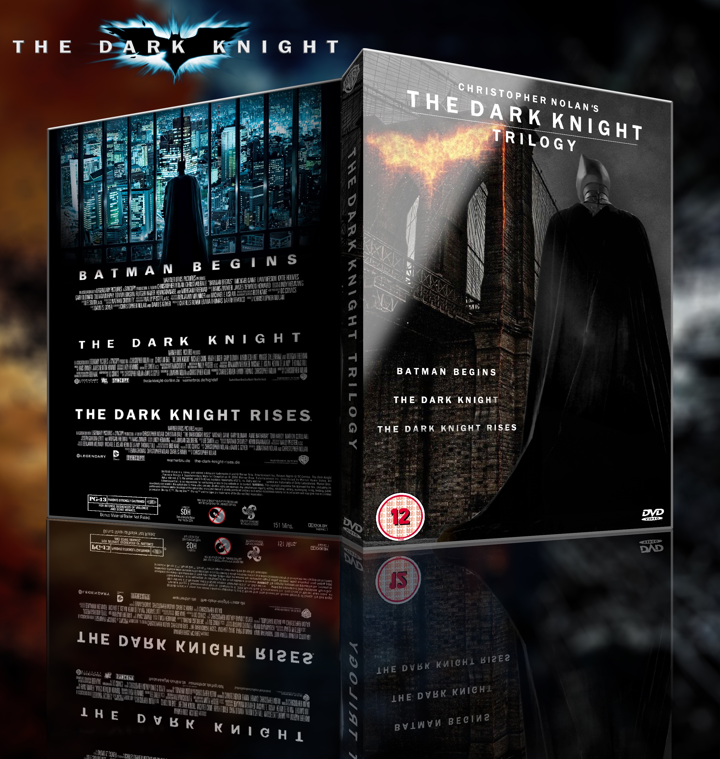 The Dark Knight Trilogy box cover