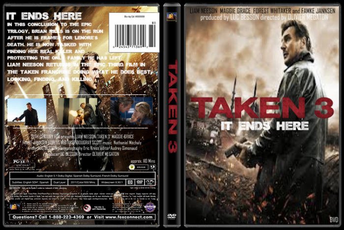 TAK3N (TAKEN 3) box art cover