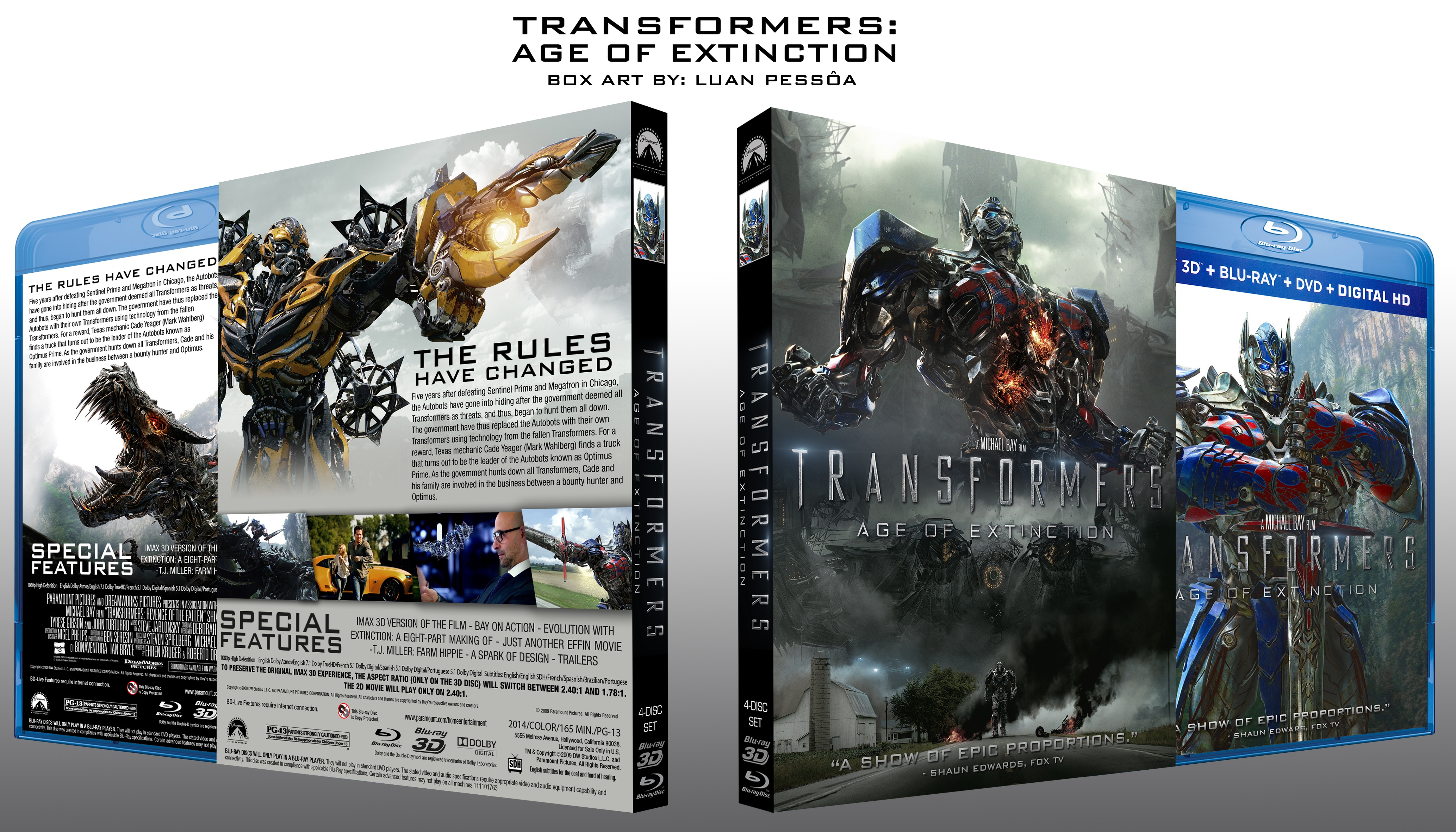 Transformers: Age of Extinction box cover
