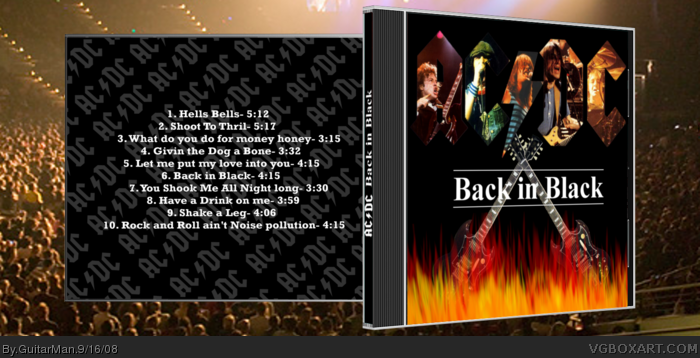 AC/DC: Back in Black box art cover
