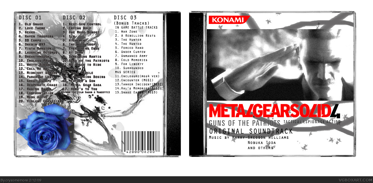 Metal Gear Solid 4 OST box cover