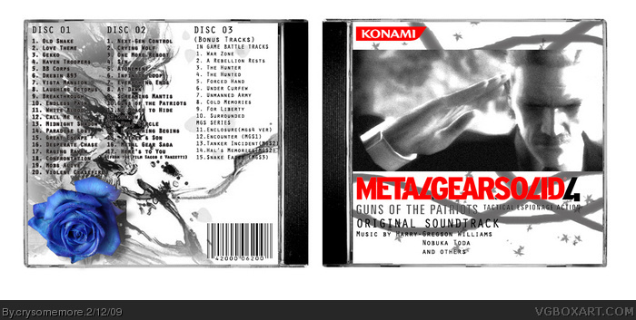 Metal Gear Solid 4 OST box art cover