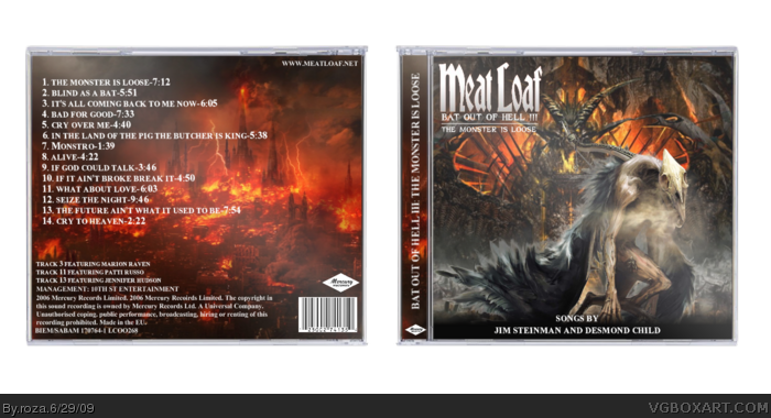 Meat Loaf: Bat Out Of Hell 3- The Monster Is Loose box art cover