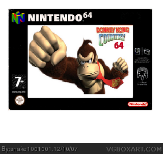 Donkey kong country 64 box cover