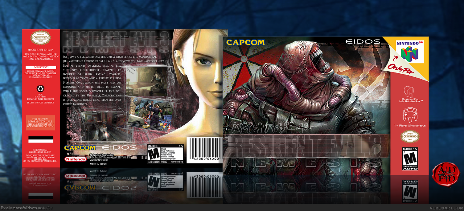 Resident Evil 3: Nemesis box cover