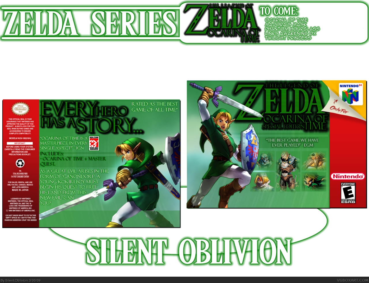 The Legend of Zelda: Ocarina of Time box cover