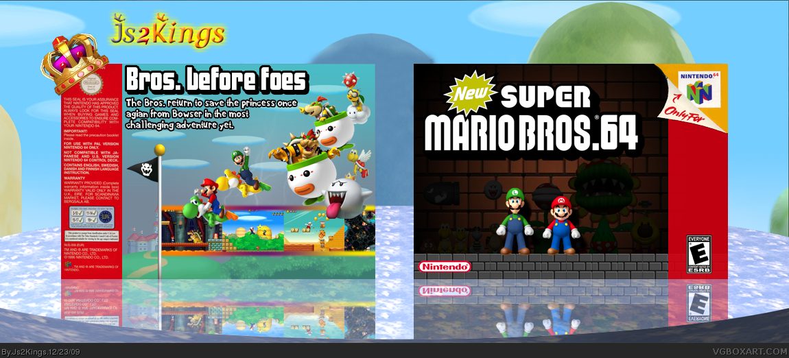 NEW Super Mario Bros. 64 box cover