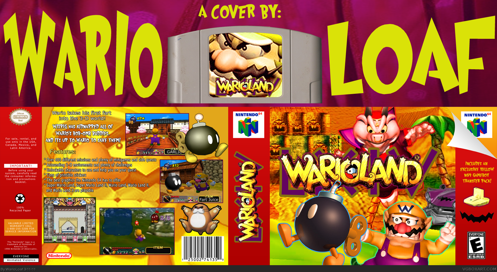 Wario Land 64 box cover