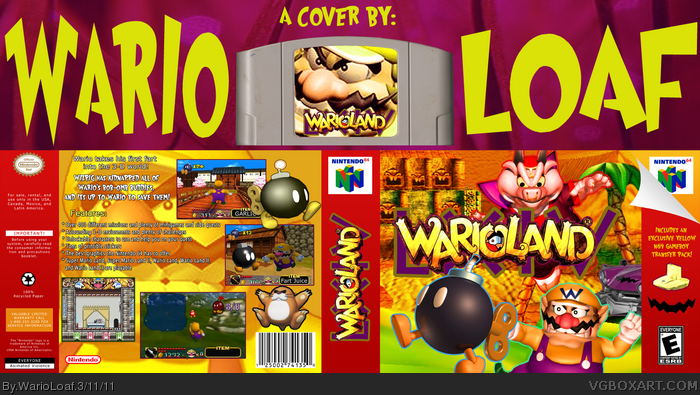 Wario Land 64 box art cover