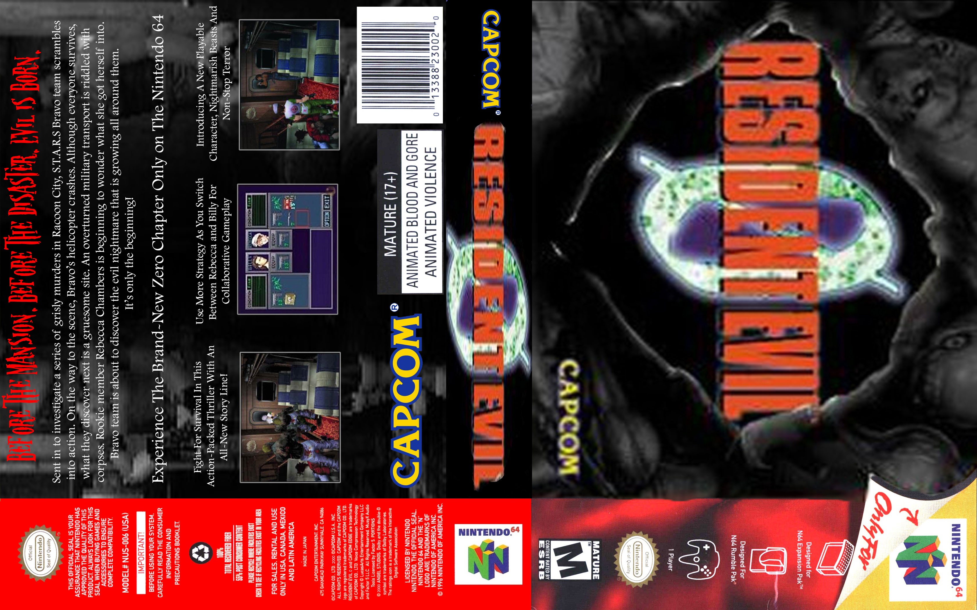 Resident Evil 0 N64 Box box cover