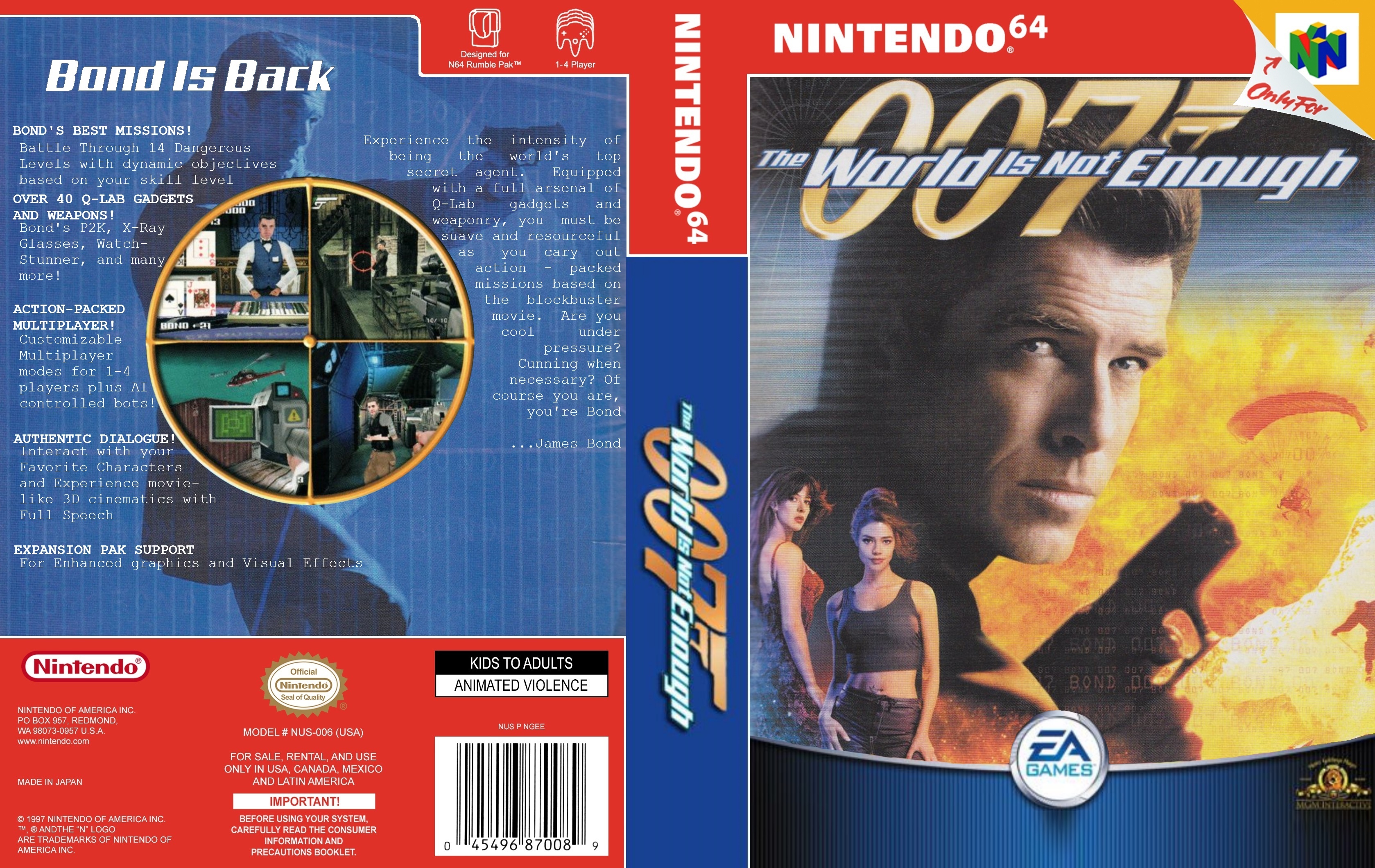 007 The World Is Not Enough box cover