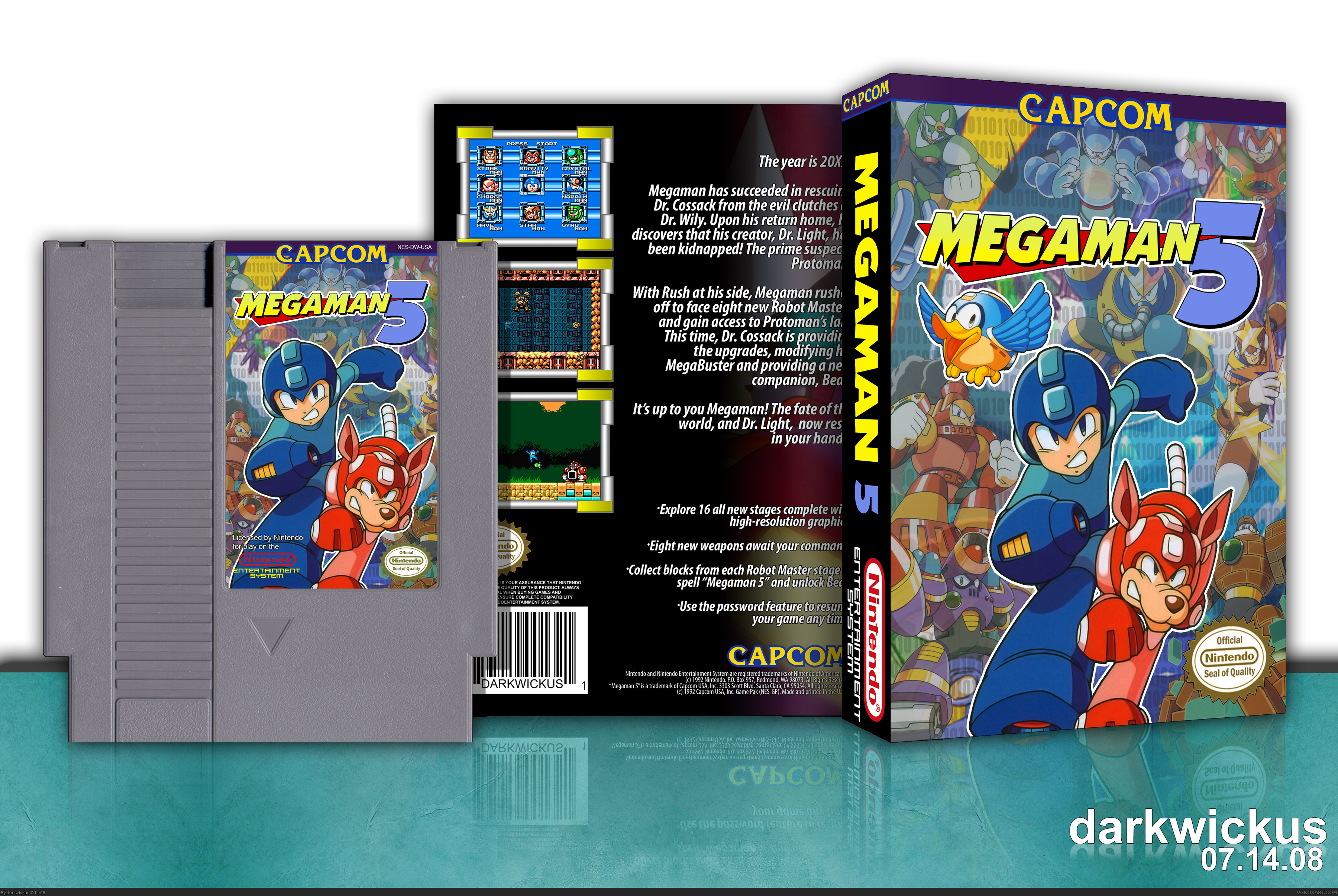 Megaman 5 box cover