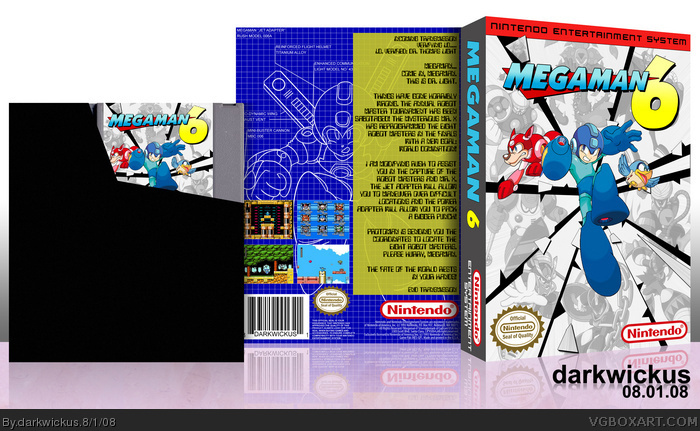 Megaman 6 box art cover