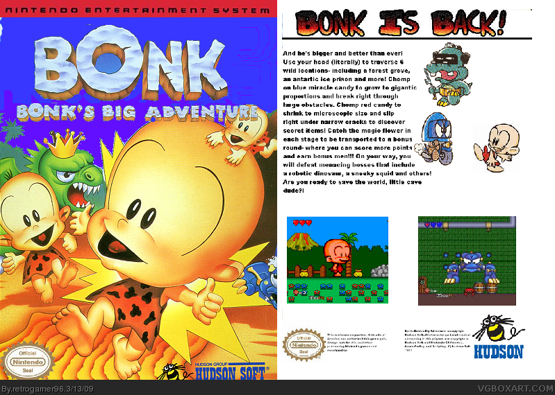 Bonk: Bonk's Big Adventure box cover