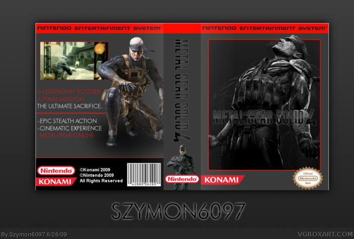 Metal Gear Solid 4 box art cover