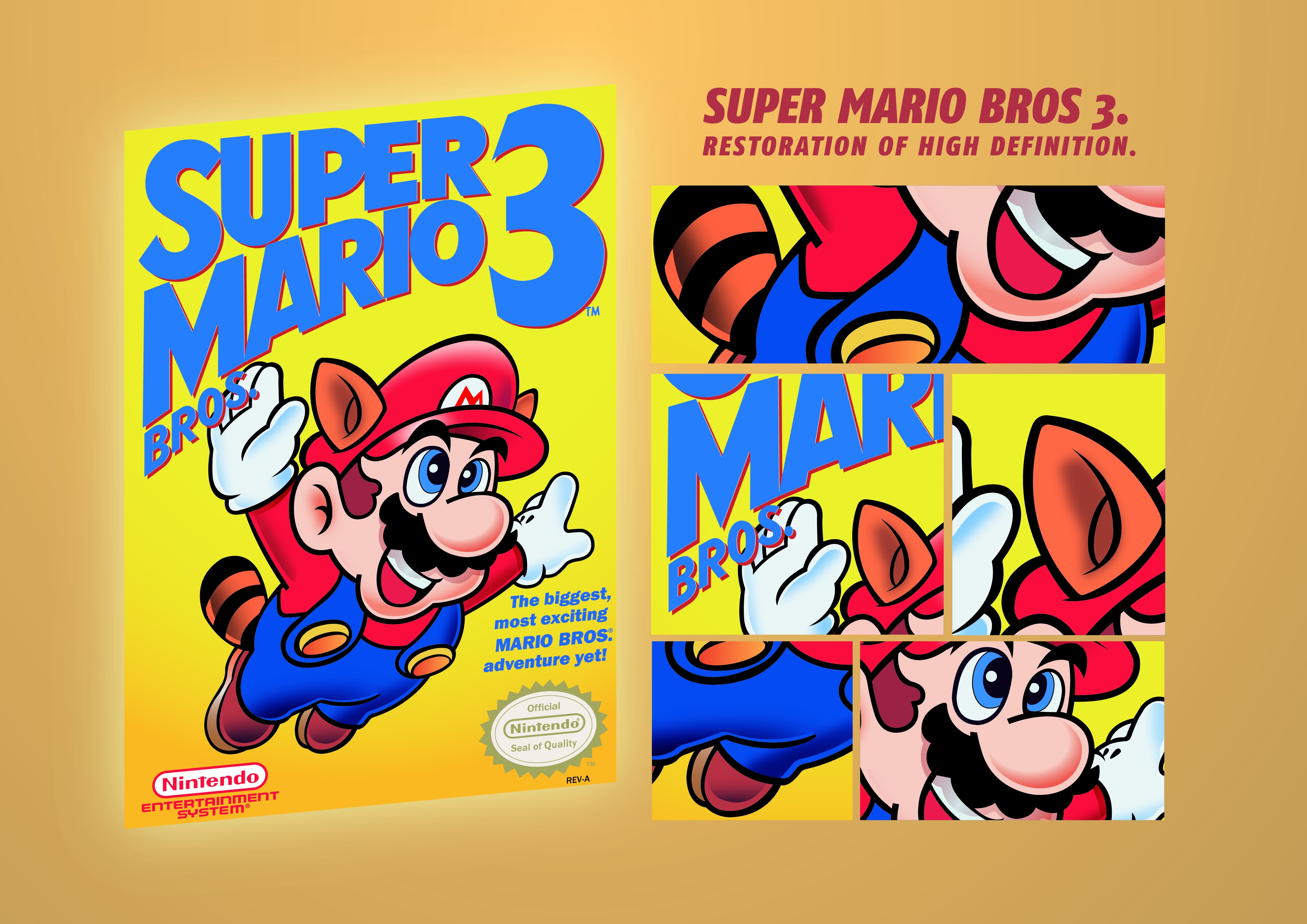 Super Mario Bros 3. Restoration HD box cover
