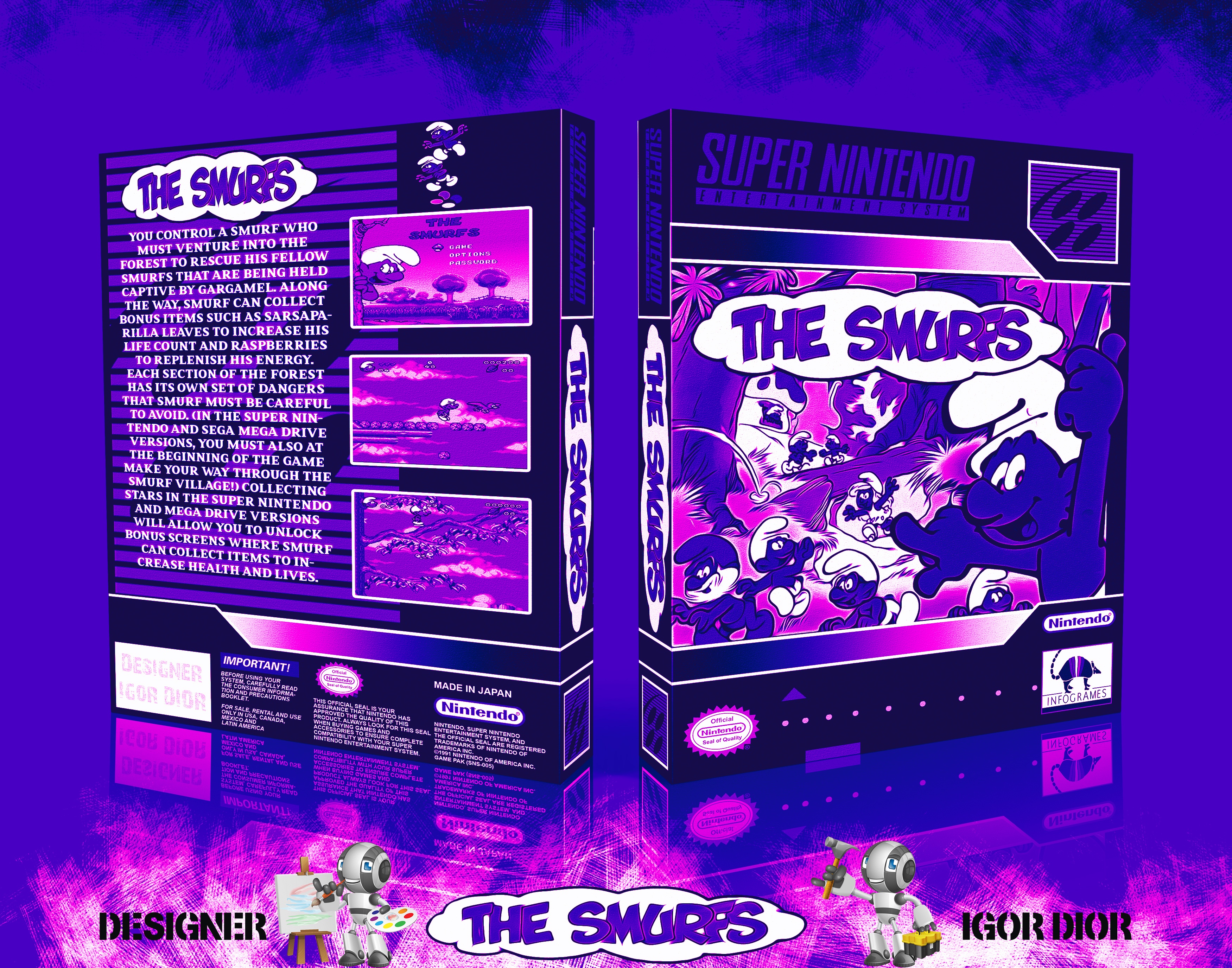 The Smurfs (1994) box cover