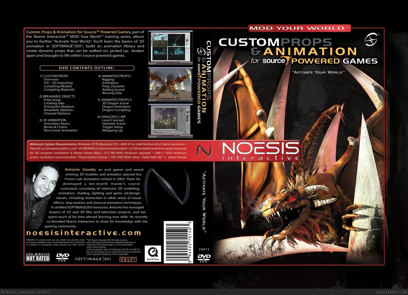 Noesis Interactive-Custom Props and Animation XSI box cover
