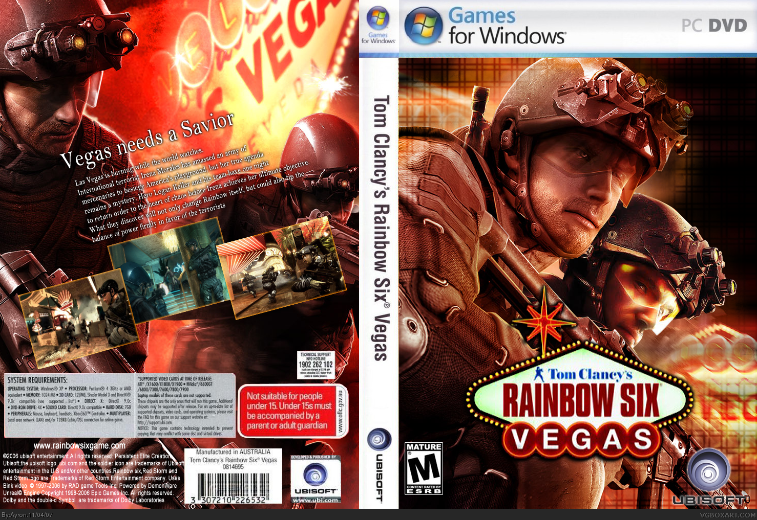 Tom Clancy's Rainbow Six Vegas box cover