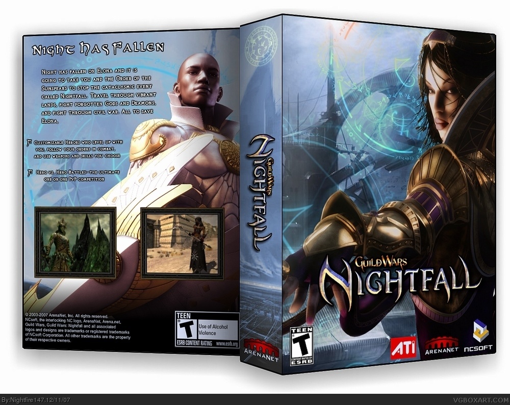 Guild Wars Nightfall box cover