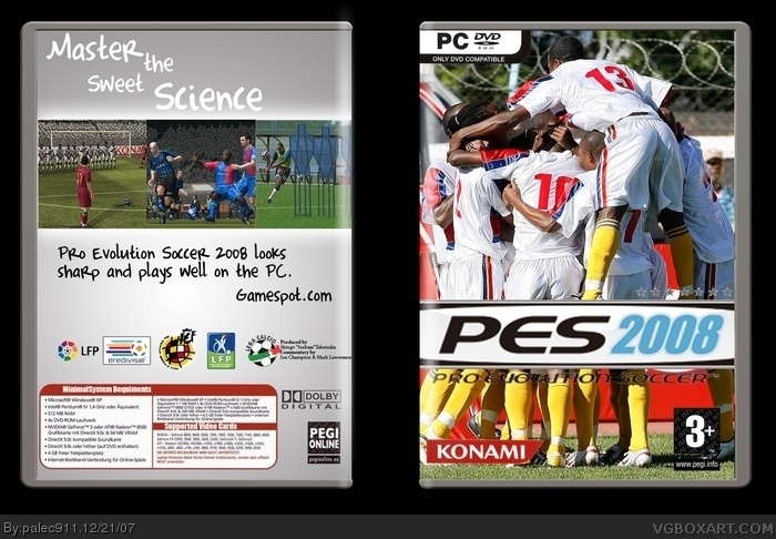 Pro Evolution Soccer 2008 box art cover