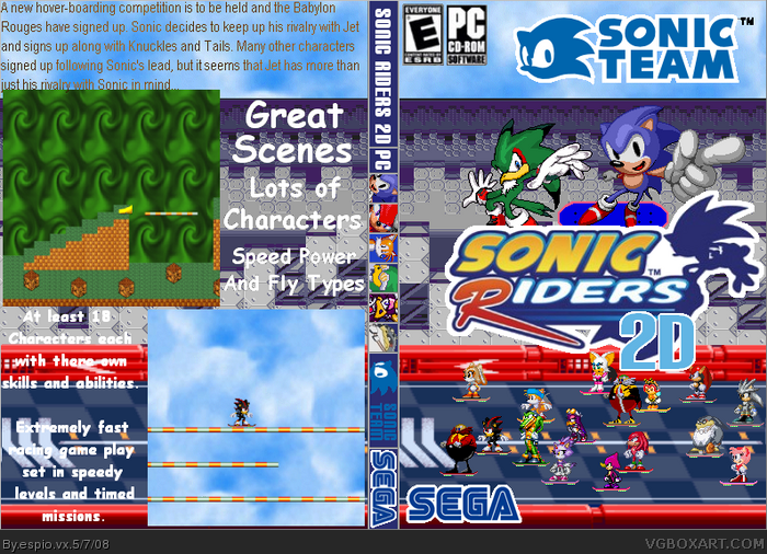 Sonic Riders 2D box art cover
