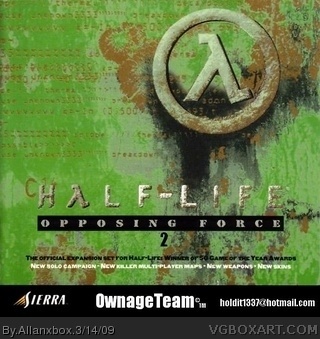 Half-life : Opposing Force 2 box cover