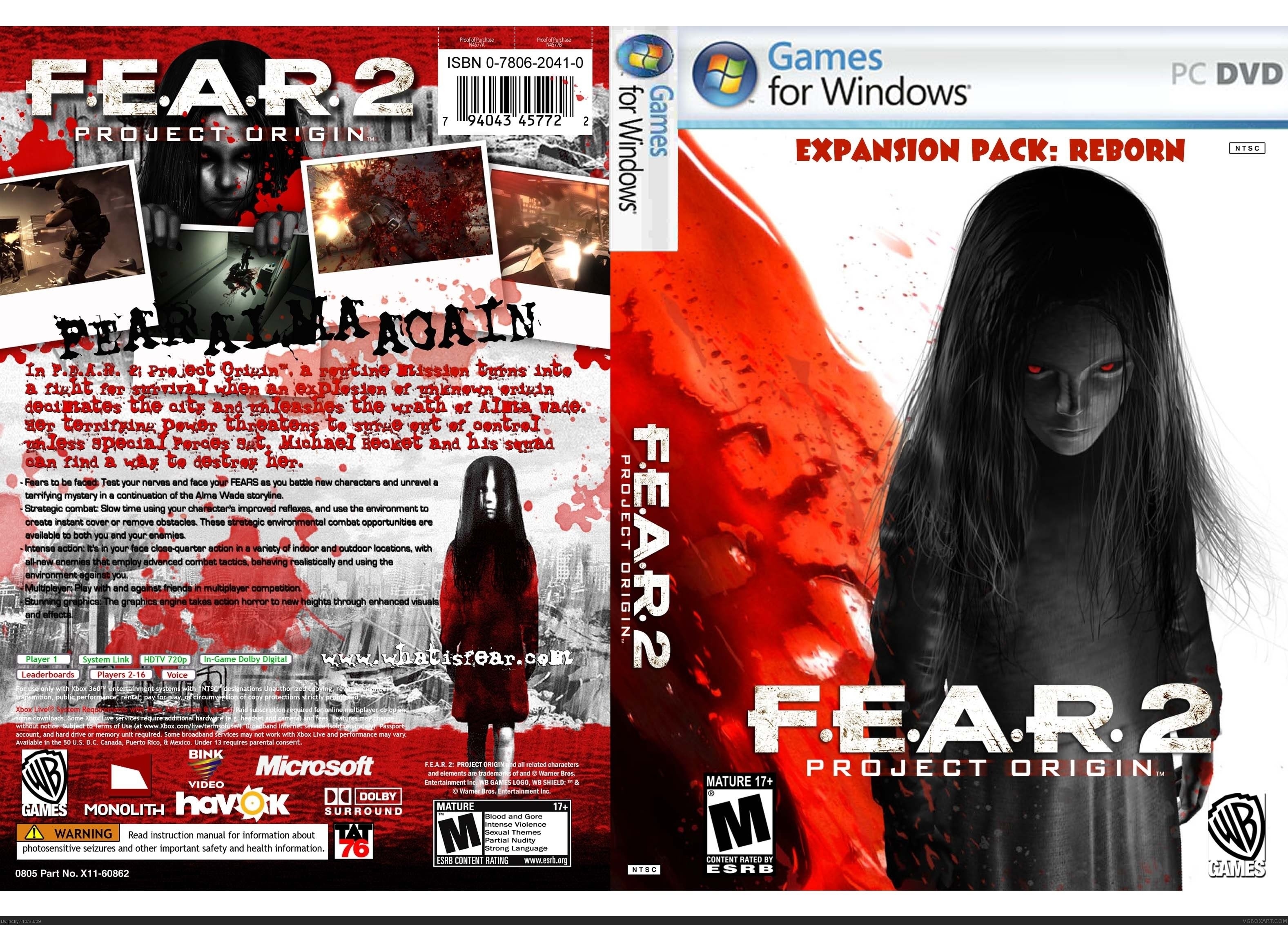 F.E.A.R 2 PROJECT ORIGIN box cover