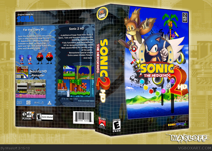 Sonic the Hedgehog 2: HD box art cover