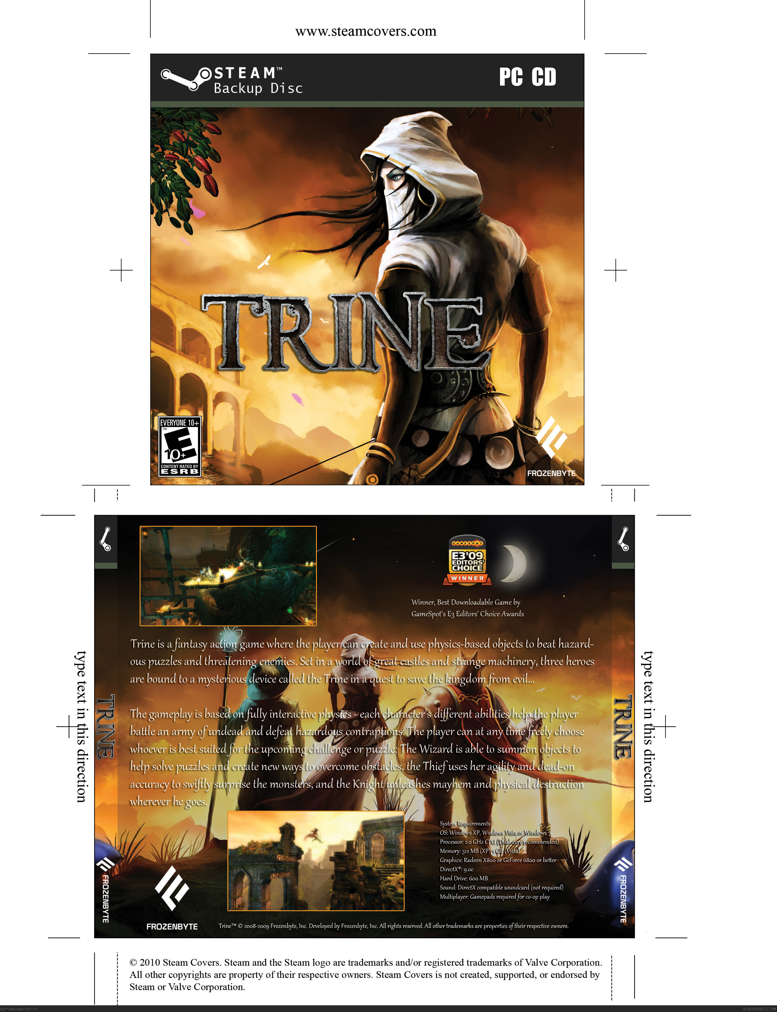 Trine box cover