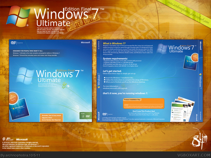 Windows 7 box art cover