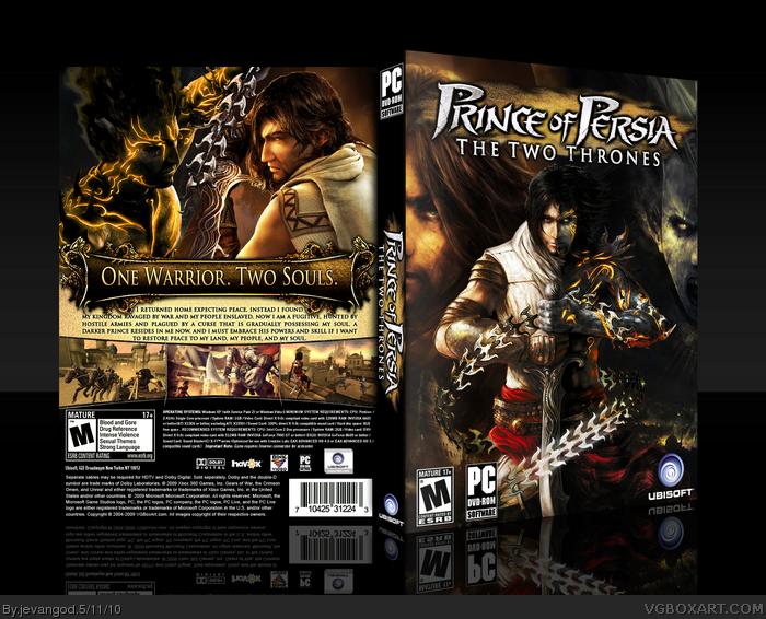 Prince Of Persia: The Two Thrones box art cover