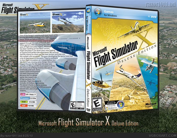 Microsoft Flight Simulator X box art cover