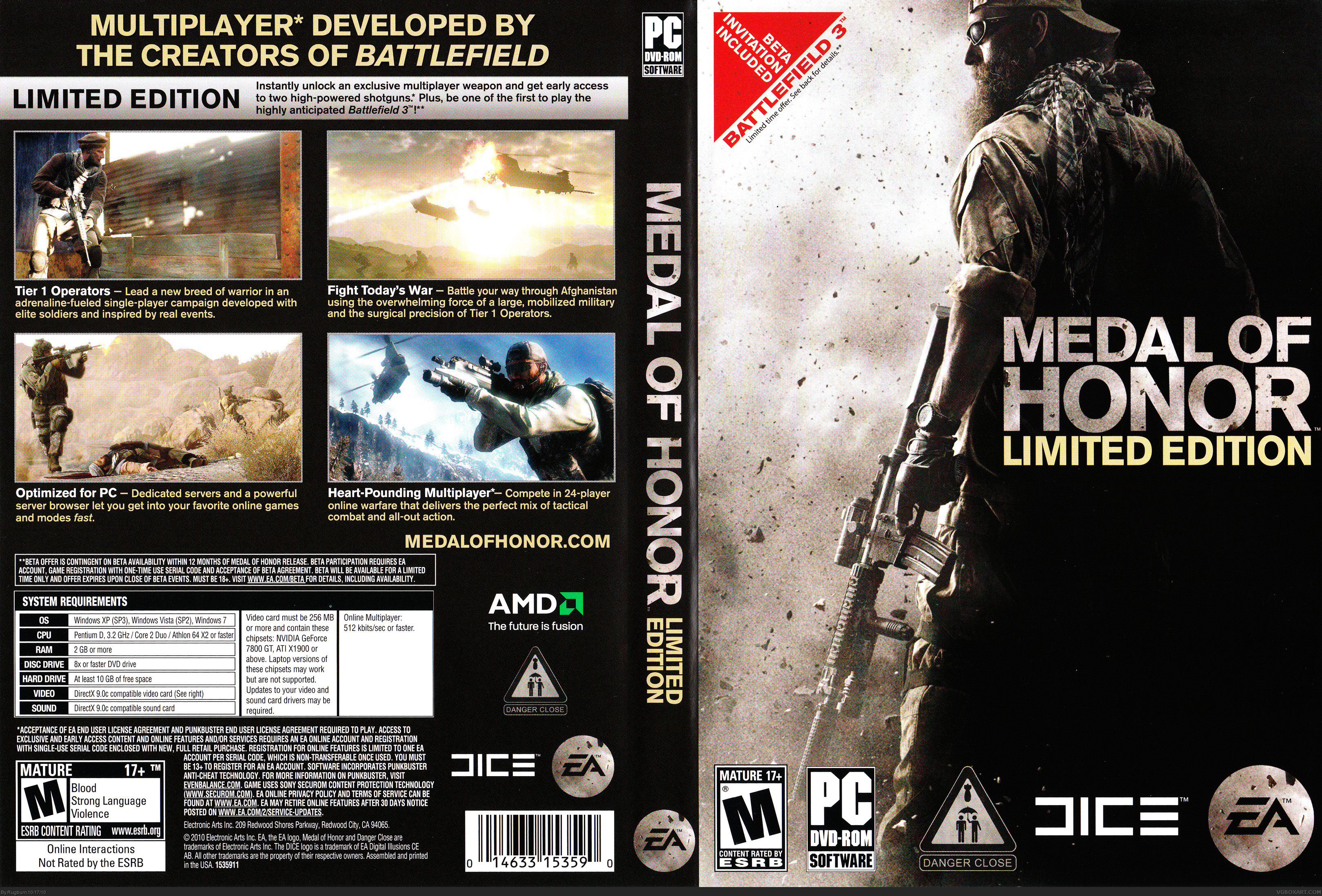 Medal Of Honor (2010) box cover