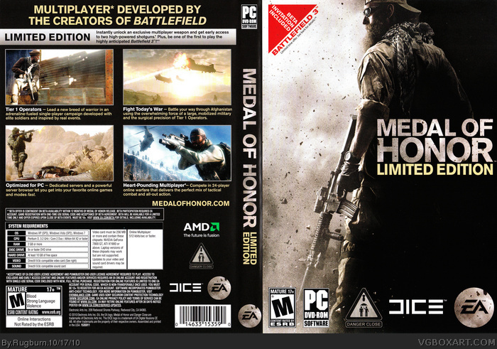 Medal Of Honor (2010) box art cover