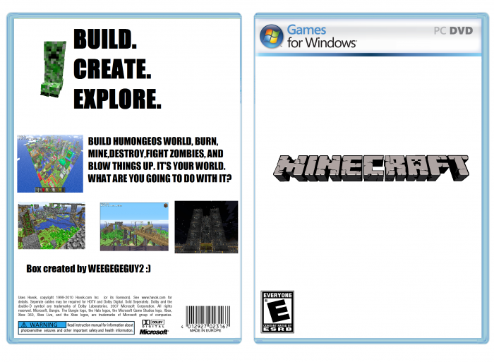 Minecraft - The Unofficial Game box art cover