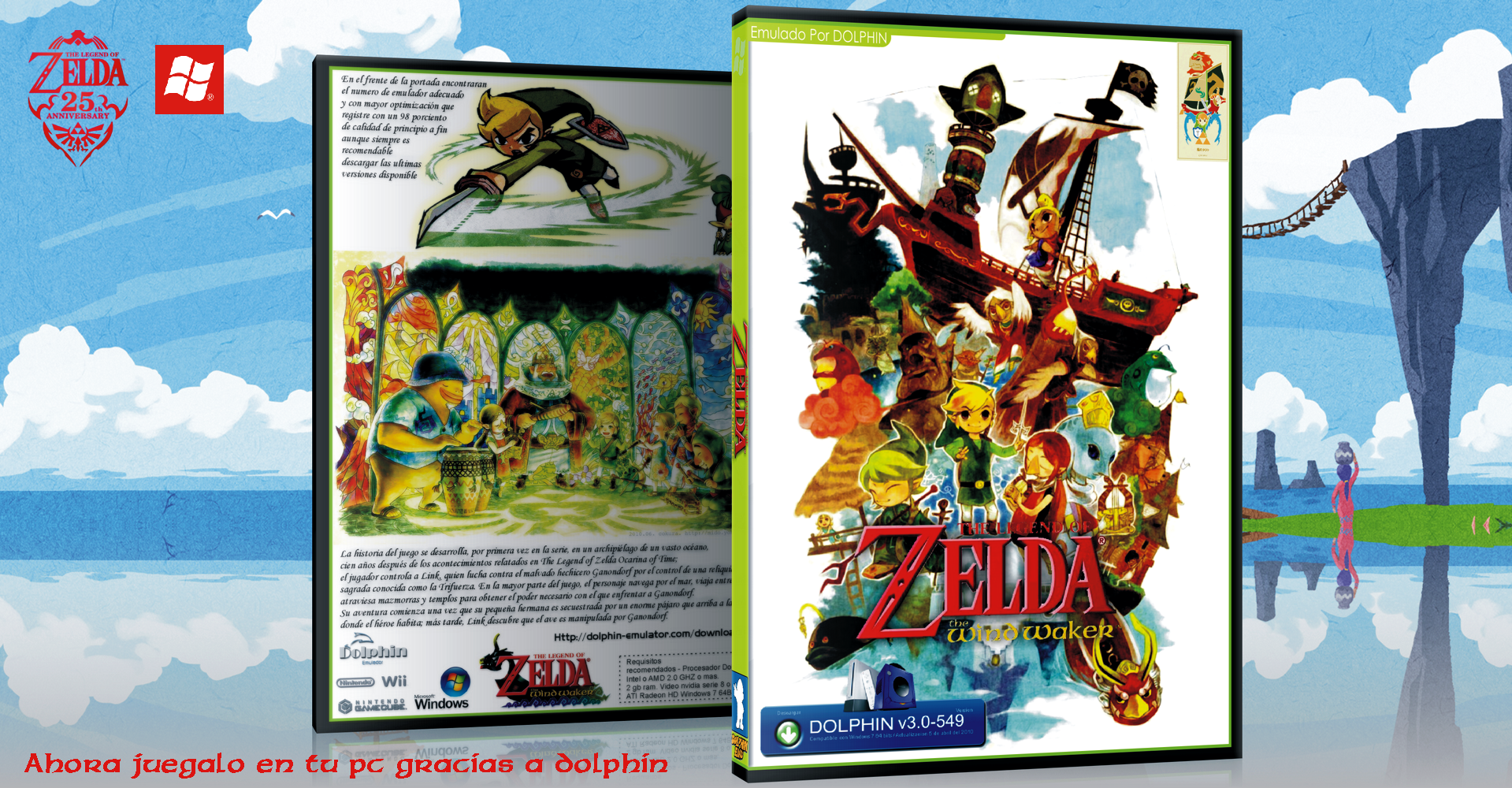 The Legend Of Zelda Wind Waker Cover Box box cover
