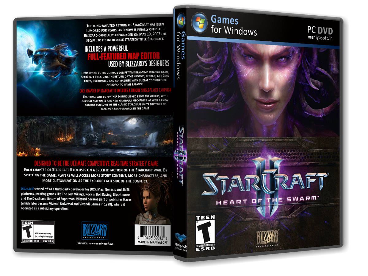 Starcraft II: Heart of the Swarm box cover
