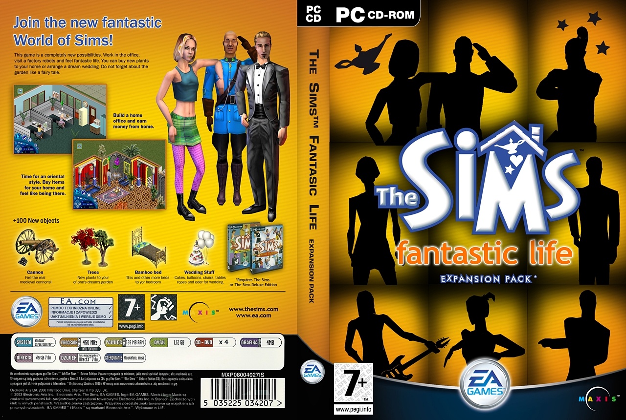 The Sims Fantastic Life box cover