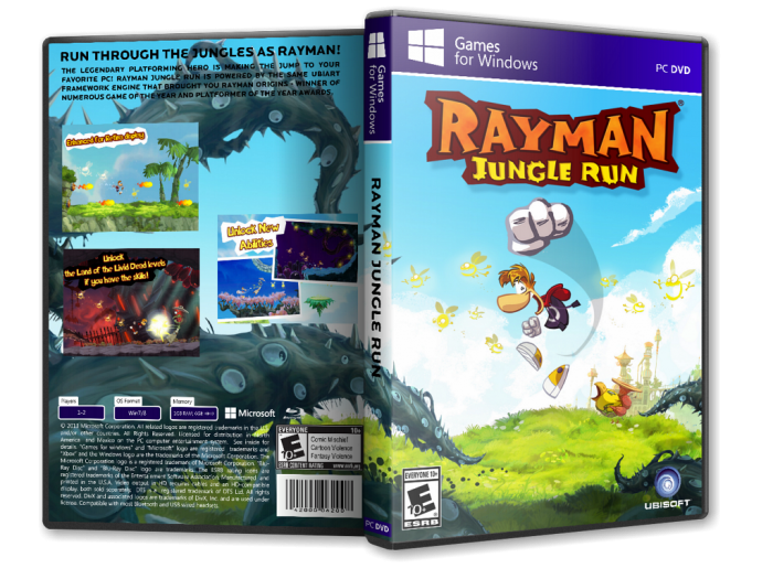 Rayman Jungle Run box art cover